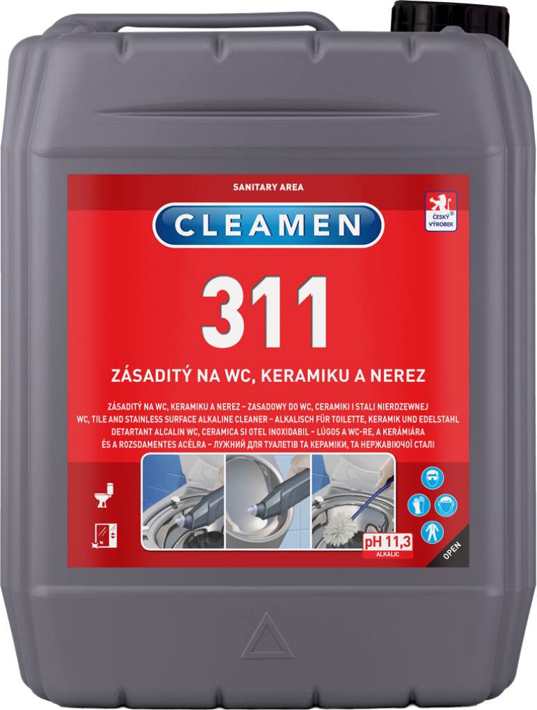 CLEAMEN 311 zásaditý WC 750 ml Varianta: CLEAMEN 311 zásaditý na WC, keramiku a nerez 5 l