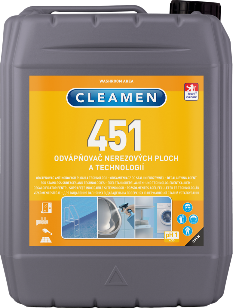 Cleamen 451 odvápňovač ploch 1 l Varianta: CLEAMEN 451 odvápňovač nerezových ploch a technologií 6 kg