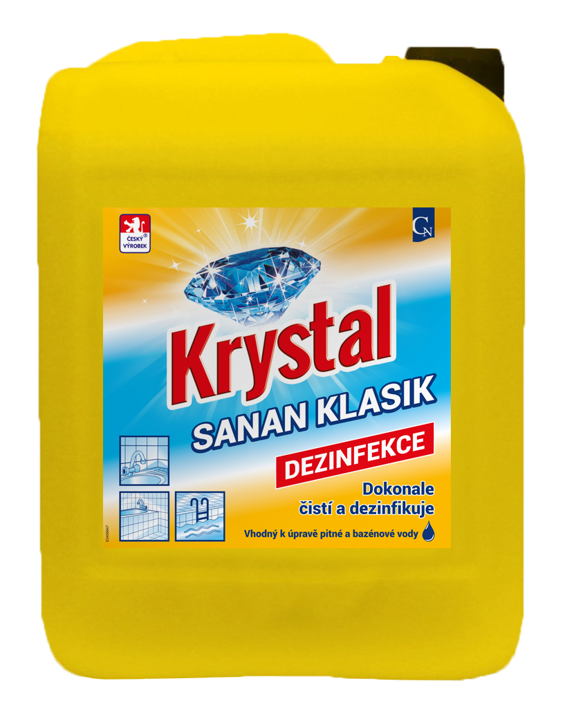 Levně Krystal Krystal Sanan Klasik dezinfekce s aktivním chlórem kanystr 5 l Varianta: KRYSTAL Sanan Klasik 5L