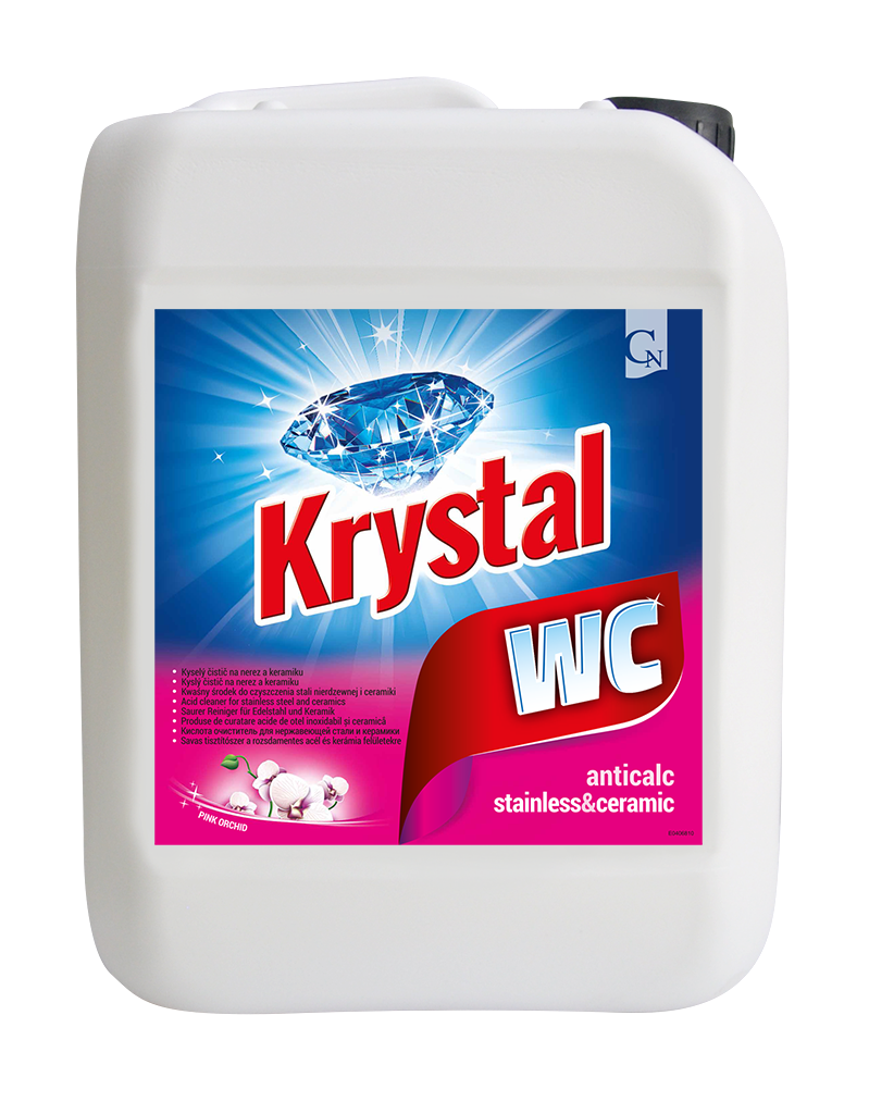 Levně Krystal WC kyselý na nerez a keramiku růžový 750 ml Varianta: KRYSTAL WC kyselý na nerez a keramiku, růžový 5L