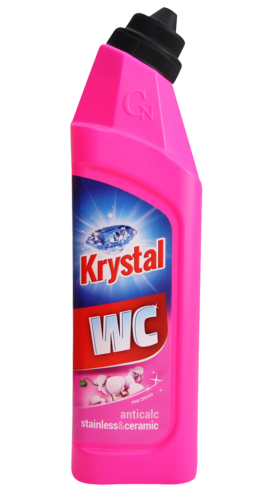 Levně Krystal WC kyselý na nerez a keramiku růžový 750 ml Varianta: KRYSTAL WC kyselý na nerez a keramiku, růžový 750ml