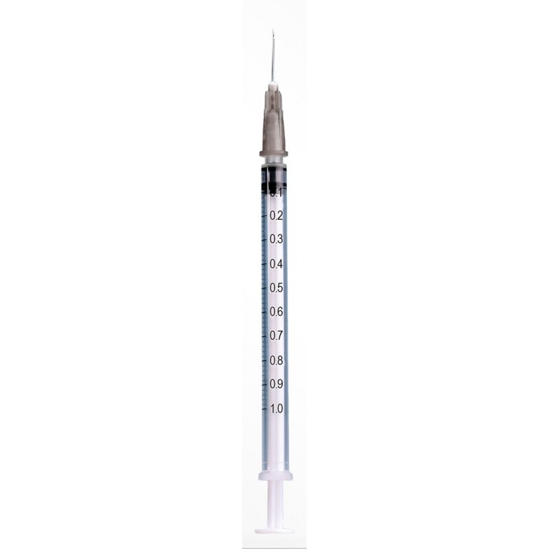 Sterilní plastová stříkačka s jehlou Sensi Medical 1 ml, 27g x 13 mm, 10 ks