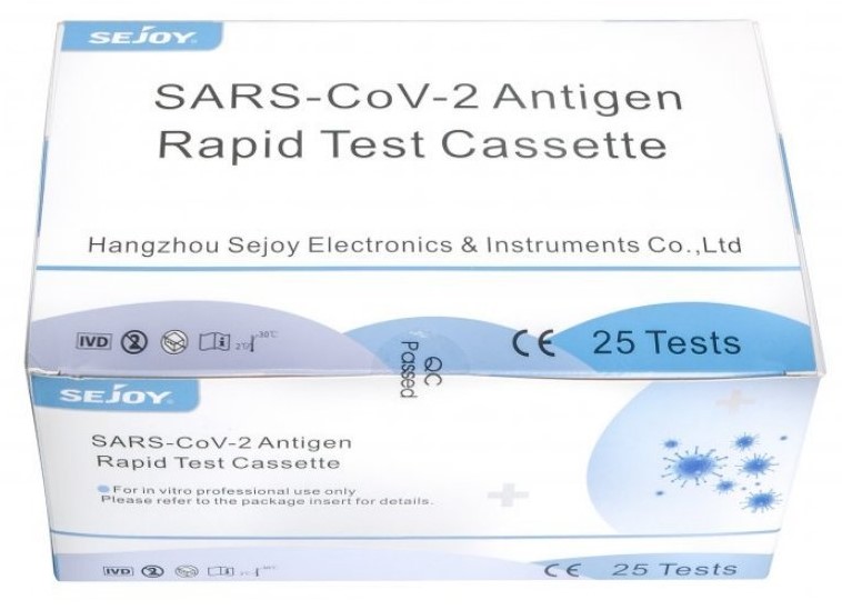 Hangzhou Sejoy Electronics & Instruments SARS-CoV-2 Antigen Rapid Test Cassette 25 ks