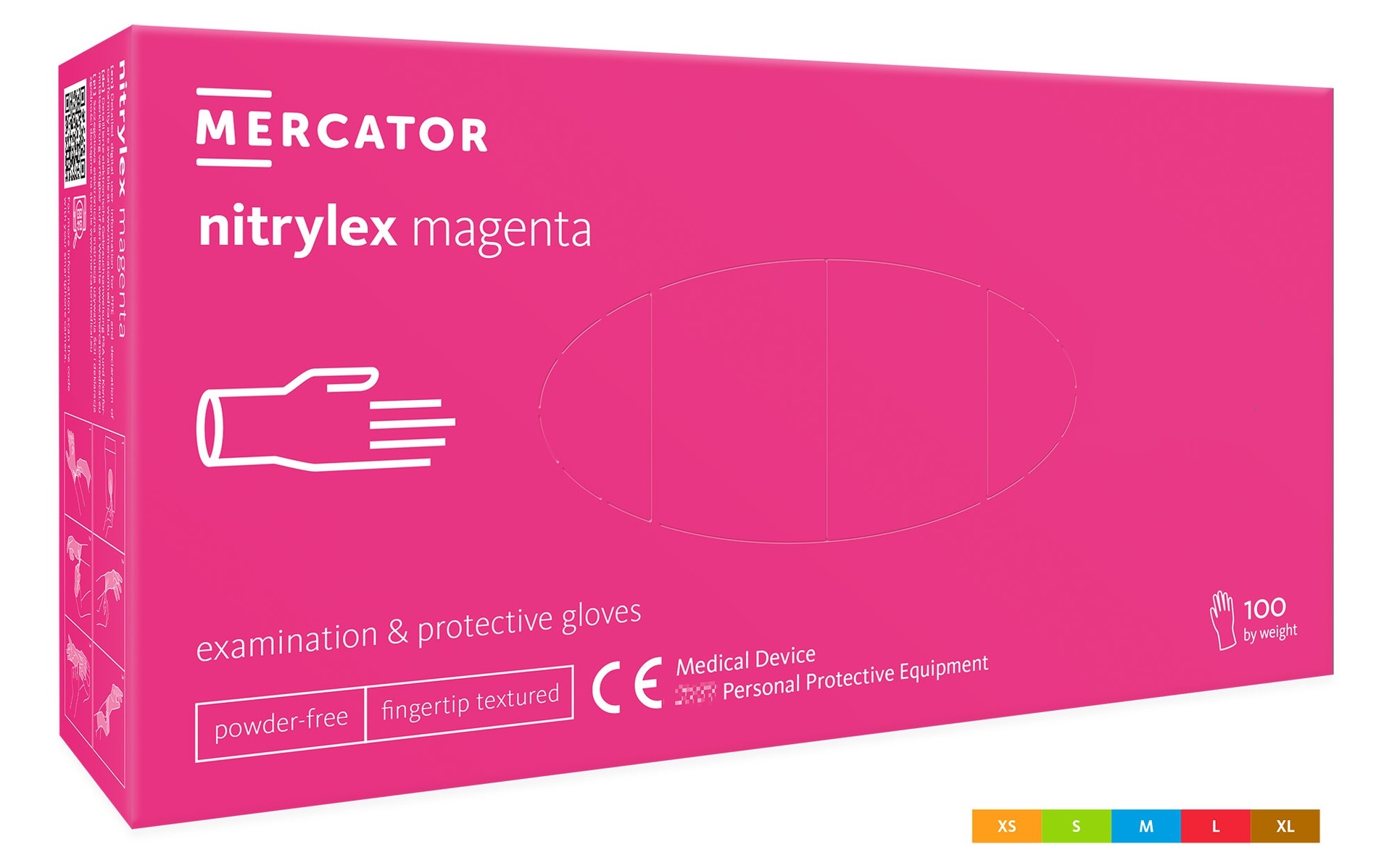 Mercator Nitrylex magenta 100 ks