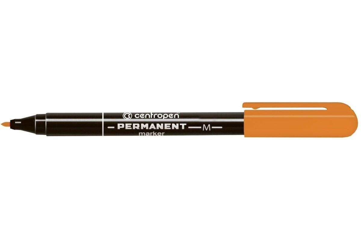 Levně Popisovač permanentní Centropen 2846, kulatý hrot, 1 mm Barva: Oranžová