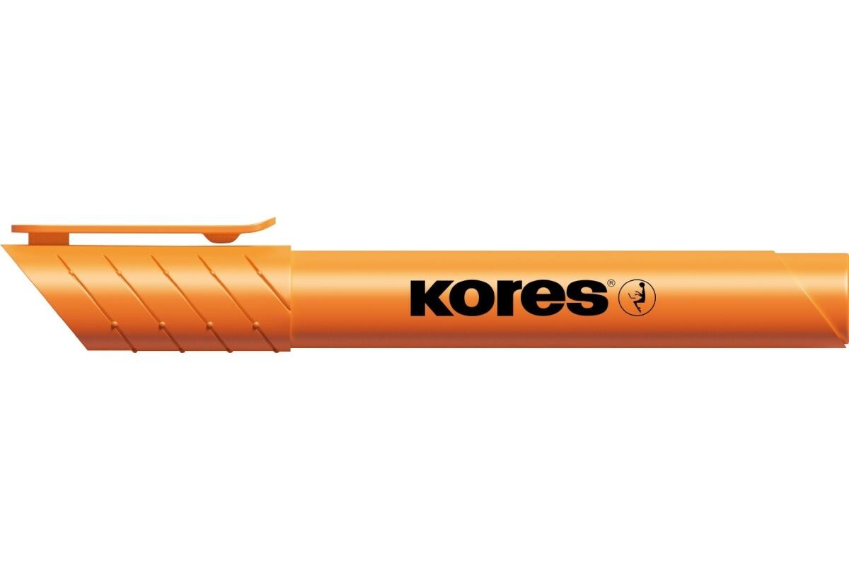 Levně Zvýrazňovač Kores High Liner Plus, 3-5 mm, klínový hrot Barva: Oranžová