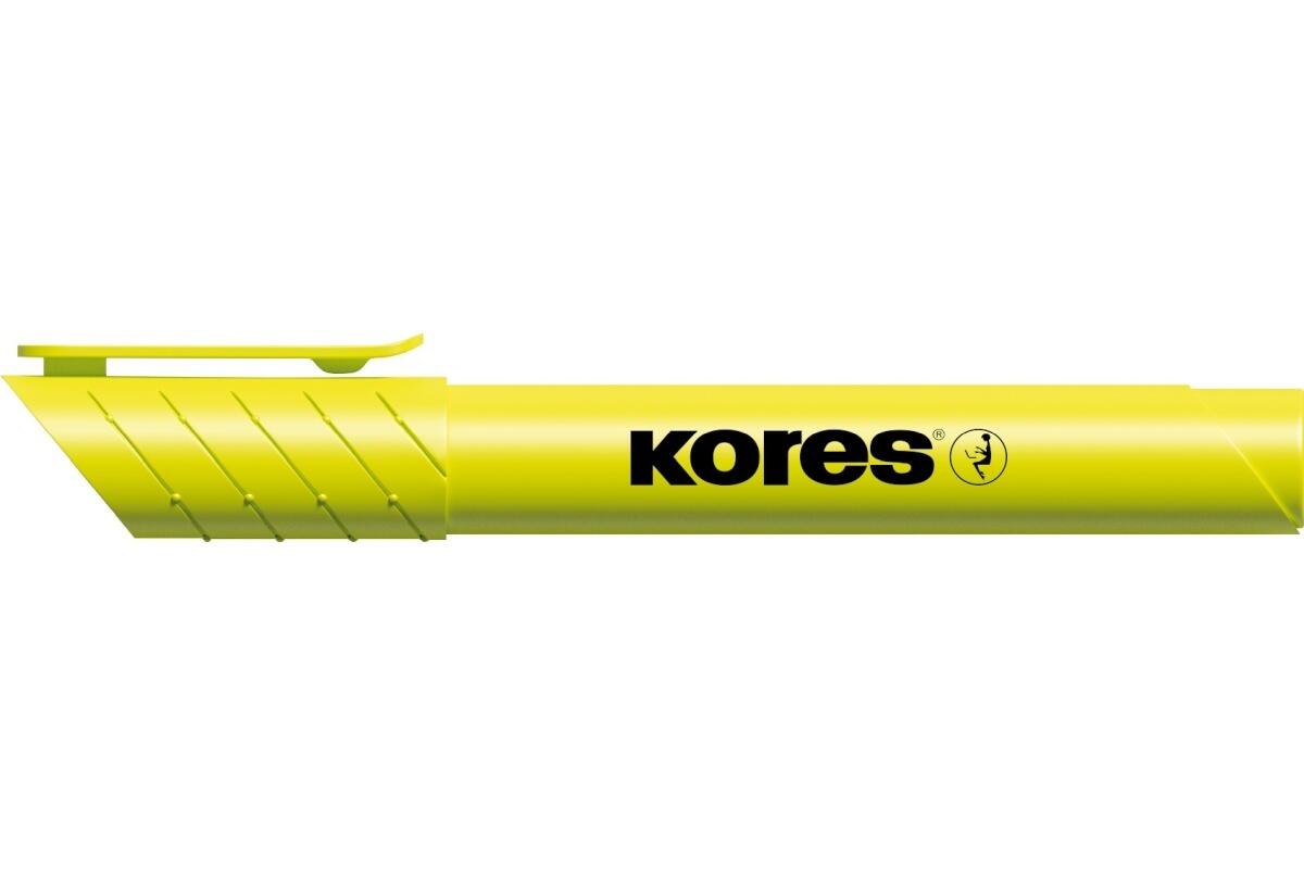 Levně Zvýrazňovač Kores High Liner Plus, 3-5 mm, klínový hrot Barva: Žlutá