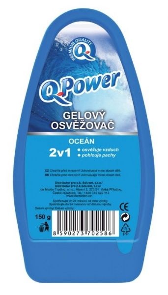 Levně Q-Power Gelový osvěžovač 2v1 - oceán