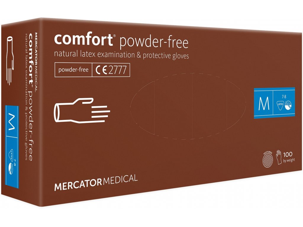 Levně Mercator Medical Comfort Powder-Free nepudrované 100 ks Rozměr: M