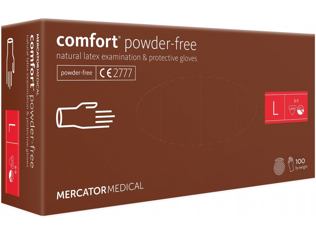 Levně Mercator Medical Comfort Powder-Free nepudrované 100 ks Rozměr: L