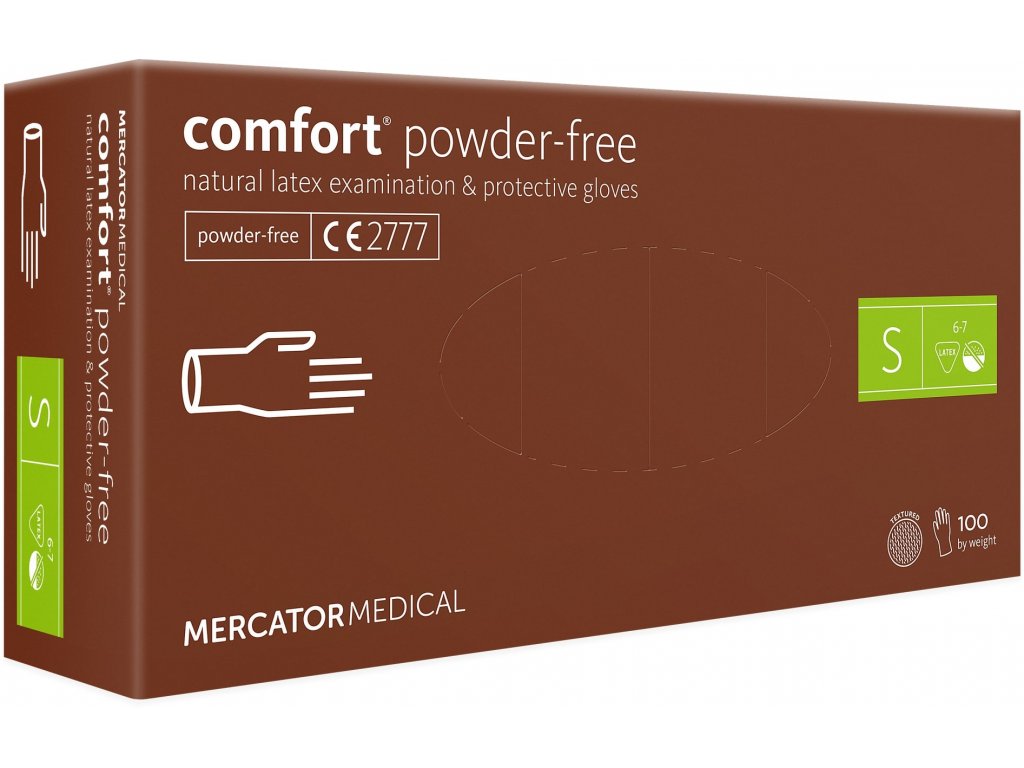 Levně Mercator Medical Comfort Powder-Free nepudrované 100 ks Rozměr: S