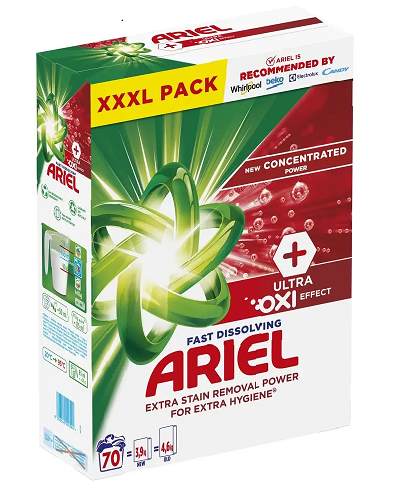 Levně Prací prášek Ariel Oxi 70 PD