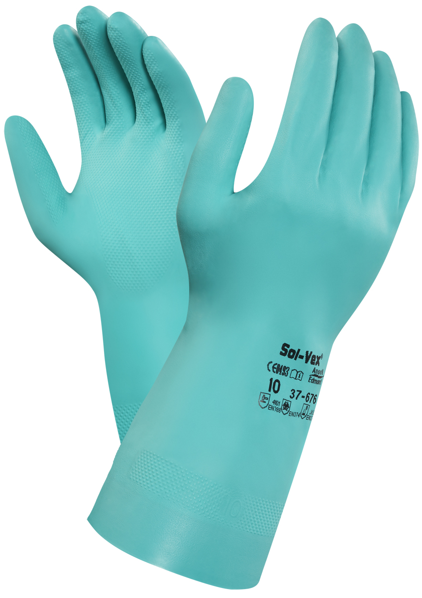 Levně Ansell AlphaTec Solvex 37-676 Rukavice chemické, 1 pár, zelené