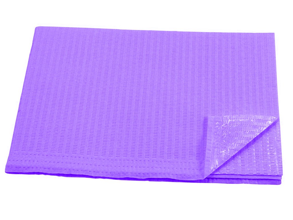 Levně UNIGLOVES Dentální ubrousky, 50 ks, 45 x 33 cm Barva: Fialová