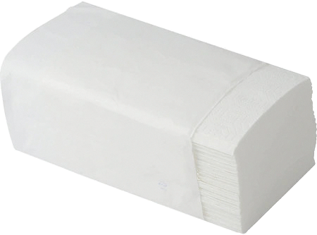 Levně Papírové ručníky ZZ, 200 x 250 mm, 150 ks, 2 vrs., bílé