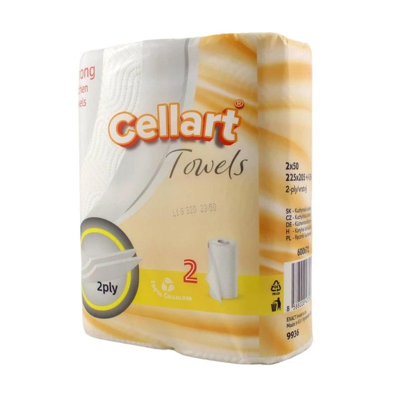 Cellart kuchyňské utěrky, 2 role, 2 vrst., bílé