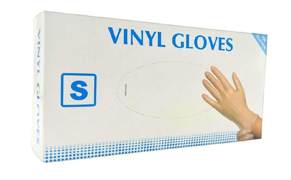 Levně Rukavice vinylové Vinyl Gloves, 100 ks, transparentní, nepudrované Rozměr: S