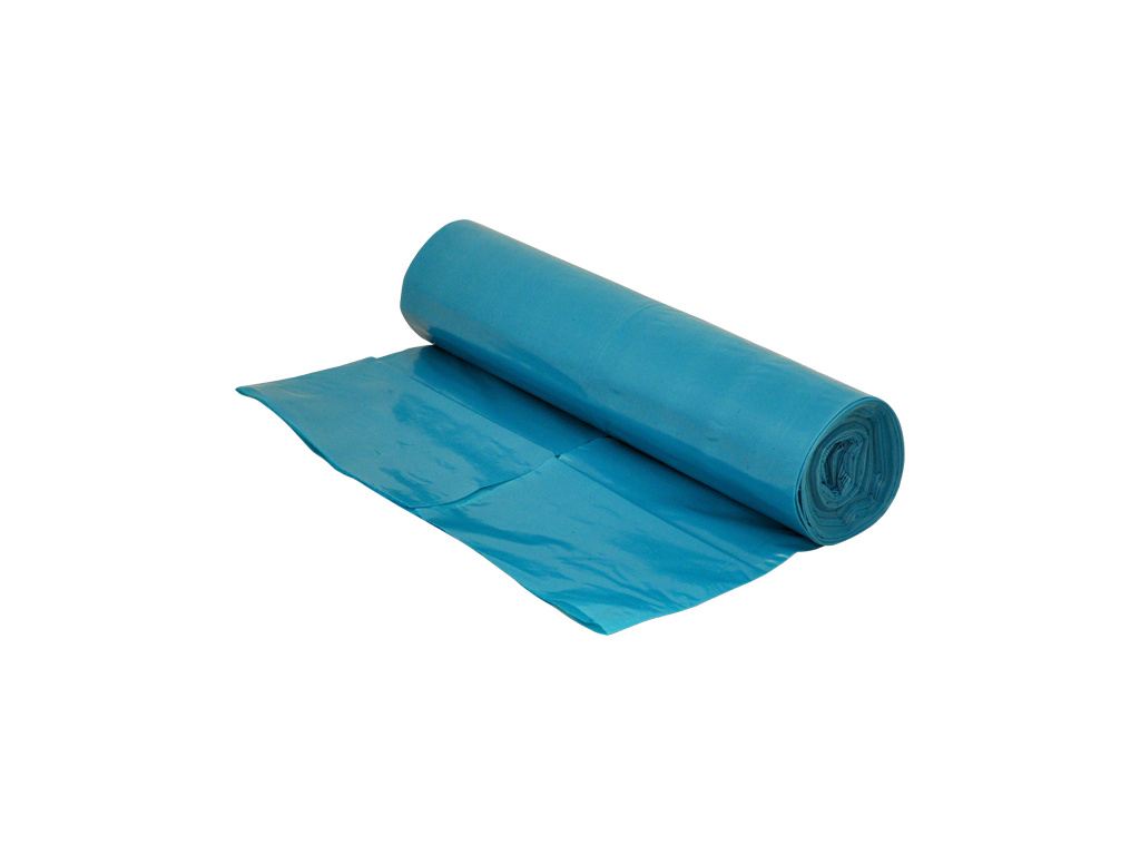 Pytle na odpad, 15 ks, 120 l, 100 M, 70 x 110 cm, modrý