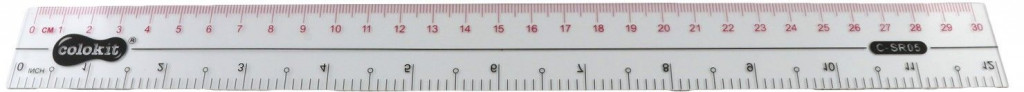 Pravítko 30 cm čiré ohebné