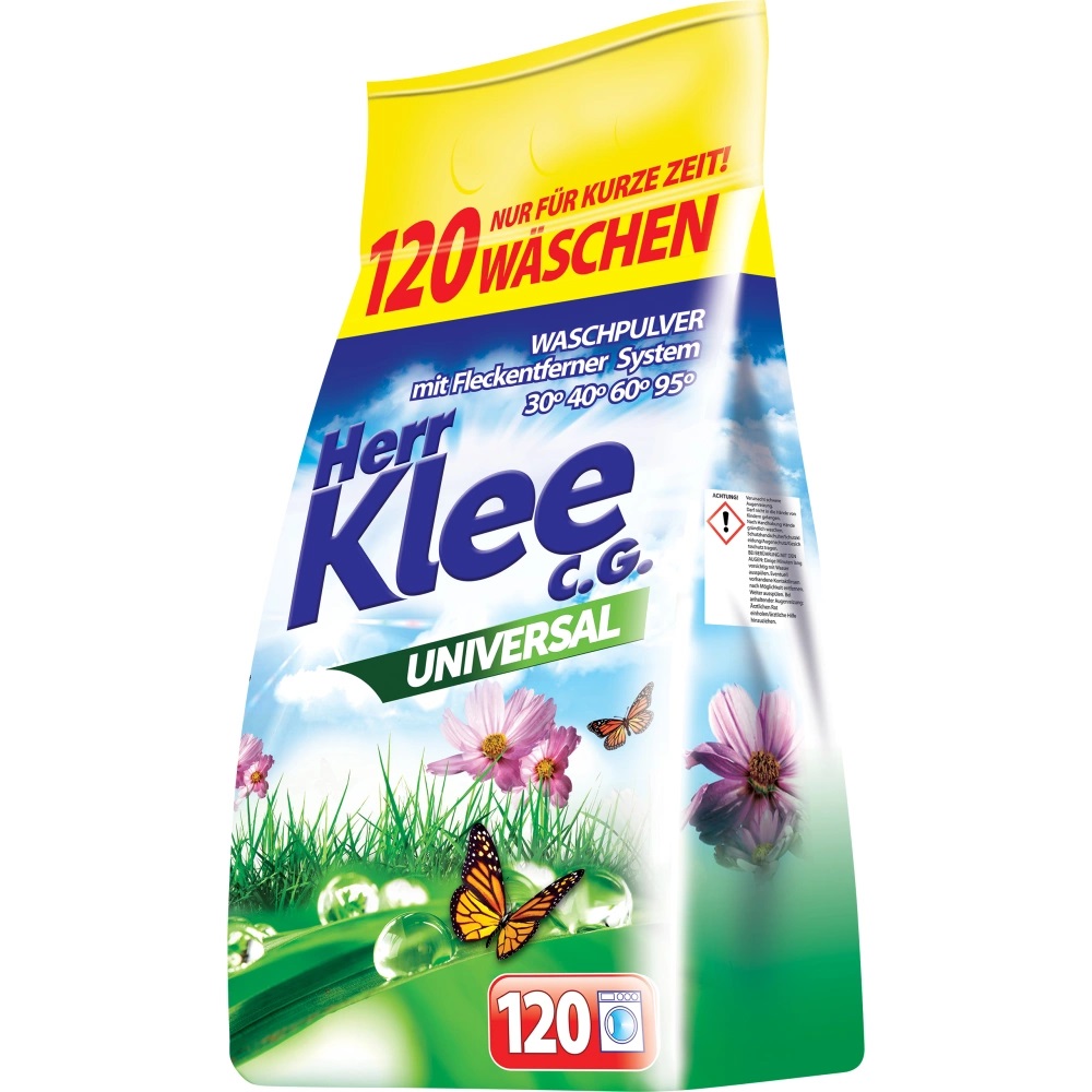 HERR KLEE Prací prášek HERR KLEE, univerzální, 10 kg, 120 PD