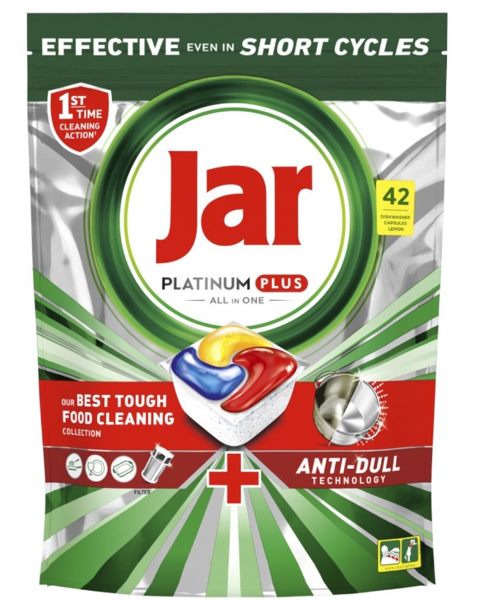 P&G kapsle do myčky Jar Platinum All In One PLUS Lemon, 42 ks