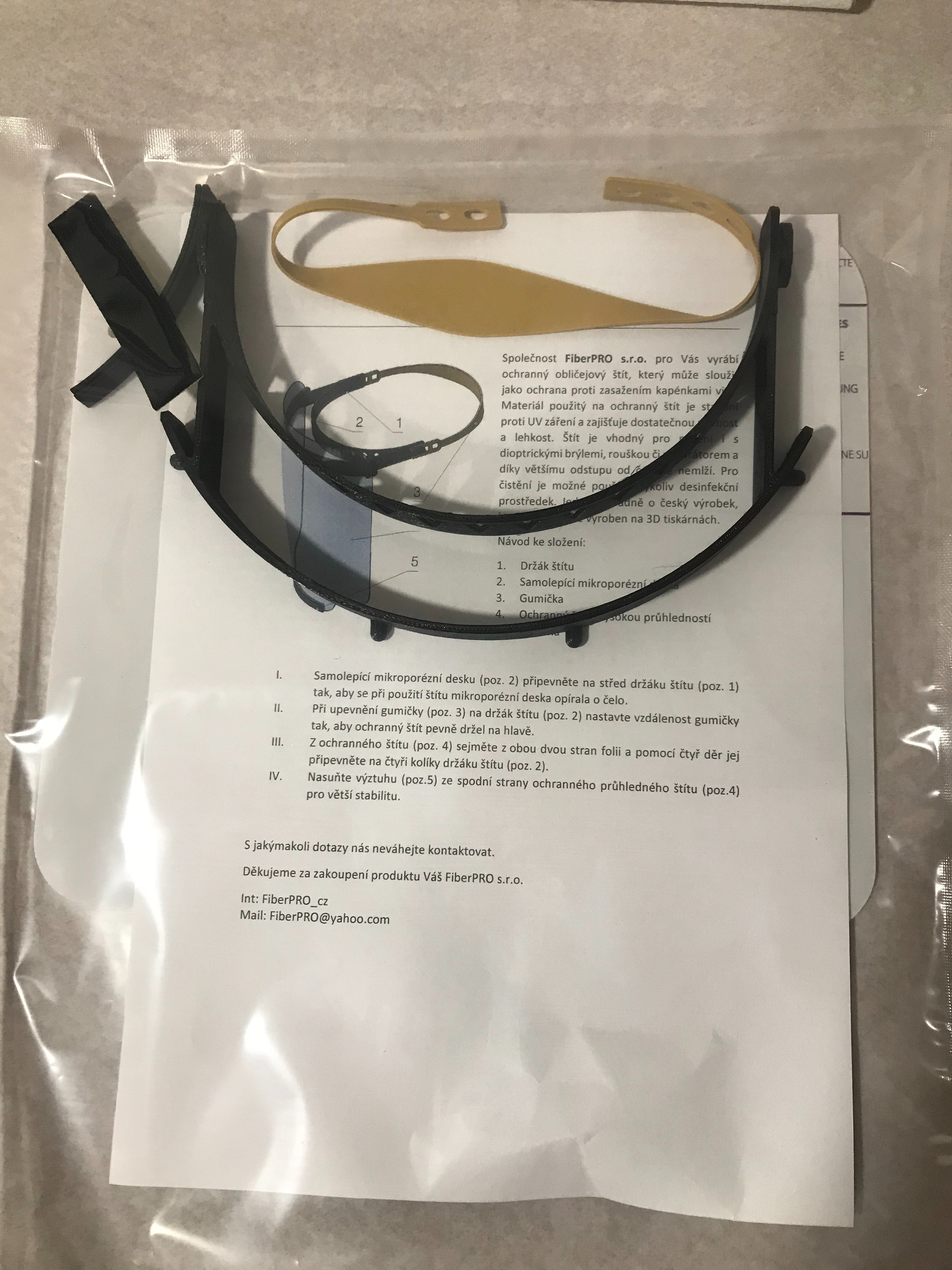 FiberPRO s.r.o. Obličejový ochranný štít FiberPRO (obrázek 4)