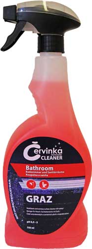 Červinka Czech Republic, s.r.o. Červinka Professional Cleaner GRAZ čisticí prostředek na umývárenské a sanitární plochy 750ml