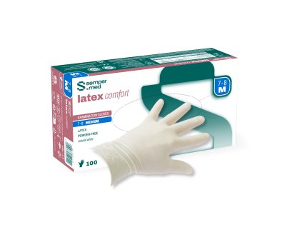 Sempermed latex comfort FRONT VIEW Size M + hand