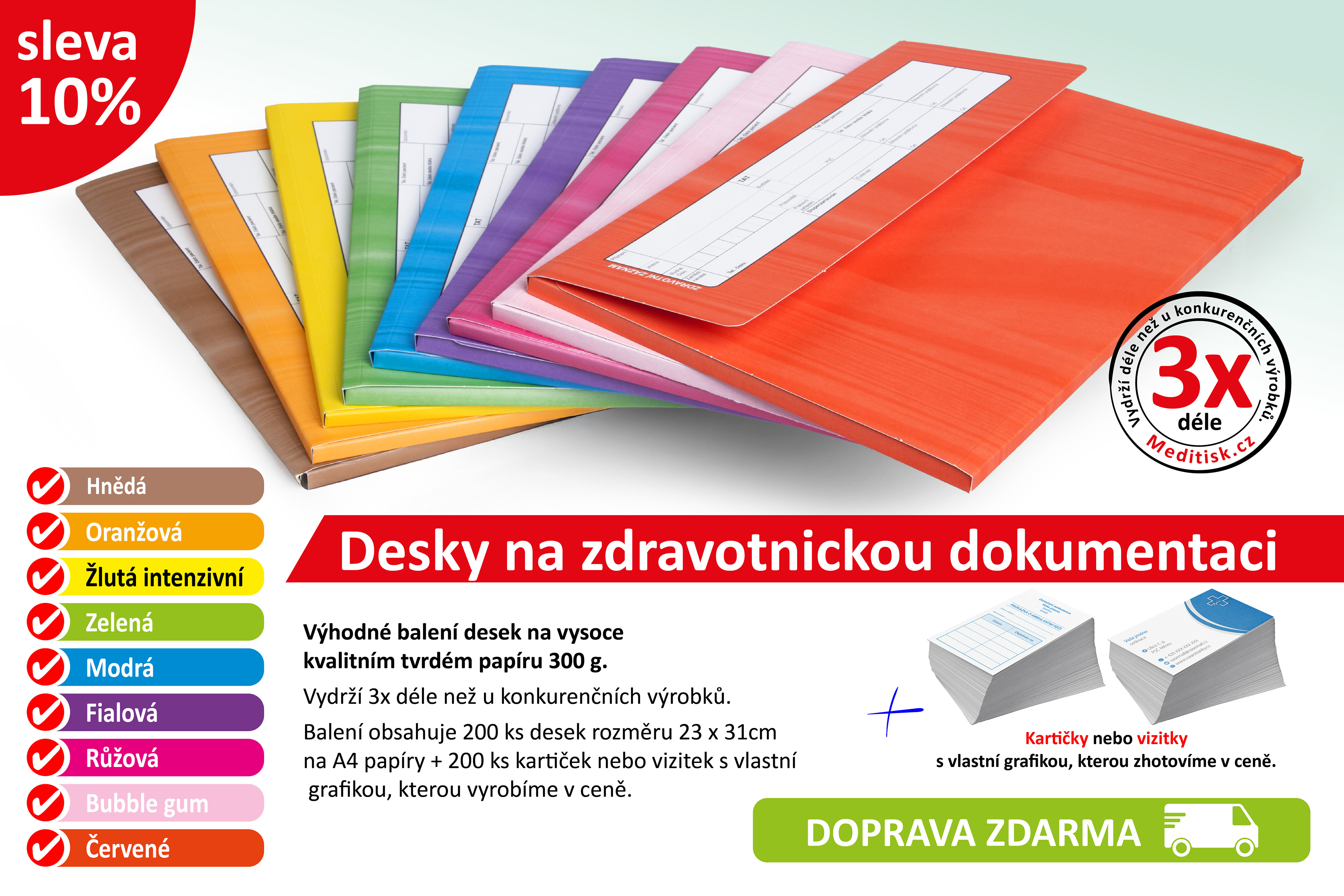 Desky na zdravotnickou dokumentaci