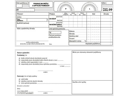 poukaz na brýle a optické pomůcky