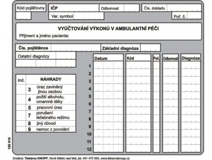 vyúčtování výkonů ambulantní péče