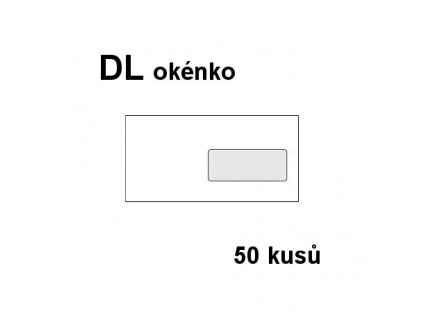 obalka dopisni dl okenko samolepici s kryci paskou 110x220 mm 50 ks