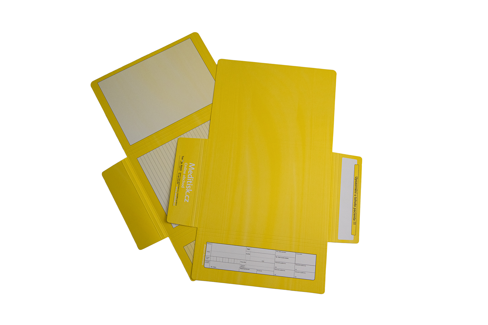 Zdravotní záznam - desky na zdravotnickou dokumentaci Barva: žlutá