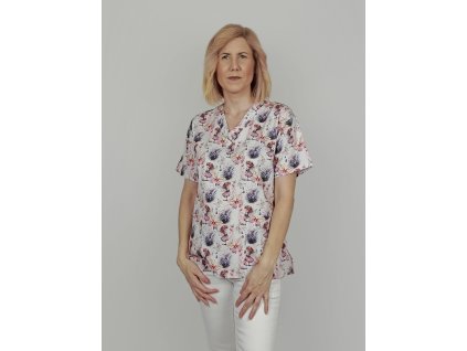 Zdravotnícka košeľa so vzorom víly z prémiovej bavlny