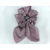 Elegantná mauve gumička s mašličkou do vlasov