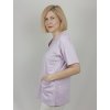 Unisex zdravotnícka košeľa ručne šitá zo 100 % bavlny, svetlofialová farba.