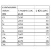 unisex rozmery