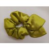 Scrunchies zelená s mašličkou
