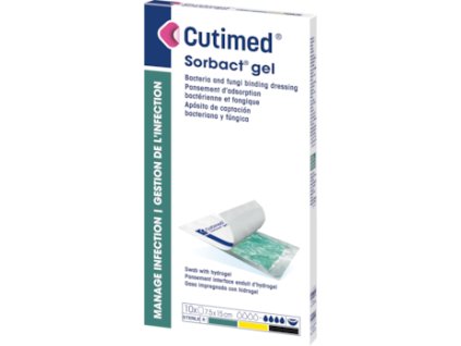 297 cutimed sorbact gel antimikrobialne krytie s hydrogelom 7 5 x 7 5cm