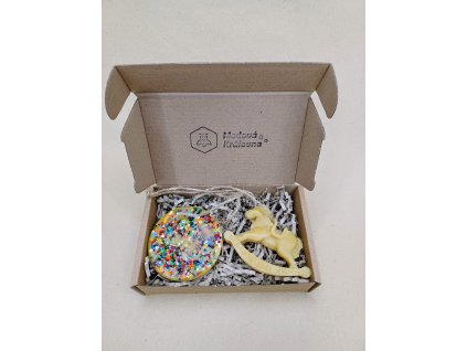 Sada ozdob z včelího vosku Kolečko Funky a koník