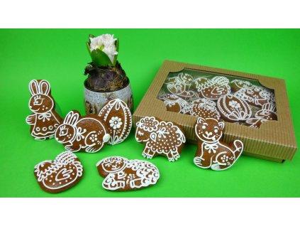 Dárková kazeta velikonočního perníku 160 g  Medový perník. Ruční práce. Handicraft.