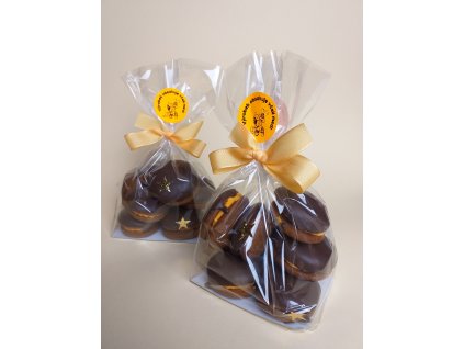 Perníčky Pomeranč + Čokoláda 150 g Medové perníčky plněné. Ruční práce. Handicraft.