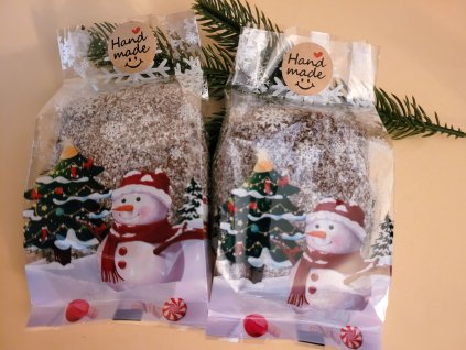 Medový perník SNĚŽÍNEK 40 g Medový perník v čokoládově polevě s kokosem. Ruční práce. Handicraft.