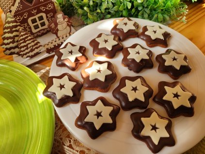 Medové perníčky sváteční 250 g - hvězdičky Medový perník. Ruční práce. Handicraft.