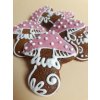 Perníčky Muchomůrky Růžovky PB 150 g - v ošatce  Medový perník. Ruční práce. Handicraft.