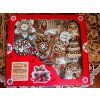 Dárková kazeta vánočního perníku 250 g  Medový perník. Ruční práce. Handicraft.