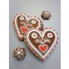 ZDOBENÝ PERNÍK - SRDCE, SRDÍČKA + varianty  Medový perník. Ruční práce. Handicraft.