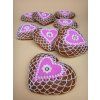 ZDOBENÝ PERNÍK - SRDCE, SRDÍČKA + varianty  Medový perník. Ruční práce. Handicraft.