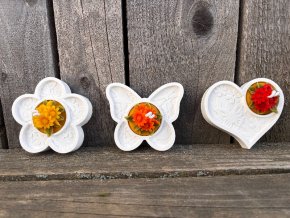 keramické svícny se včelím voskem