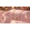 Náhrdelník nekonečno sterlingové stříbro 925/1000 růžově zlatý